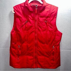 Vintage Vanessa's Winter Collection Size XL  Red Quilted Puffer Vest Country